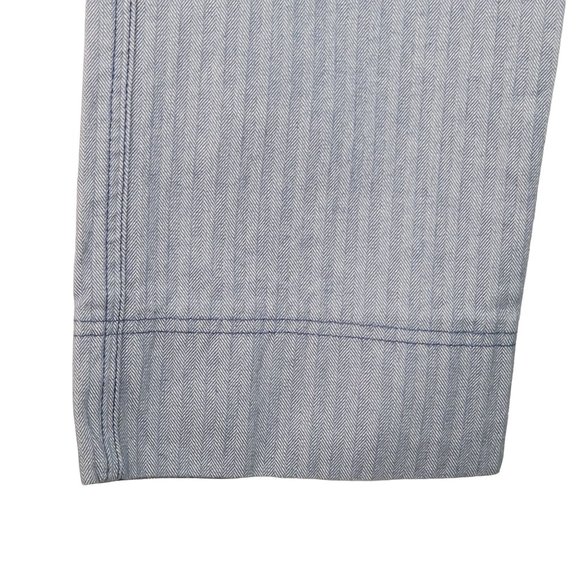 Vintage Jeanology Collection Early Y2K Pinstriped Wide Leg High Rise Jeans, Sz 8 - Picture 9 of 11